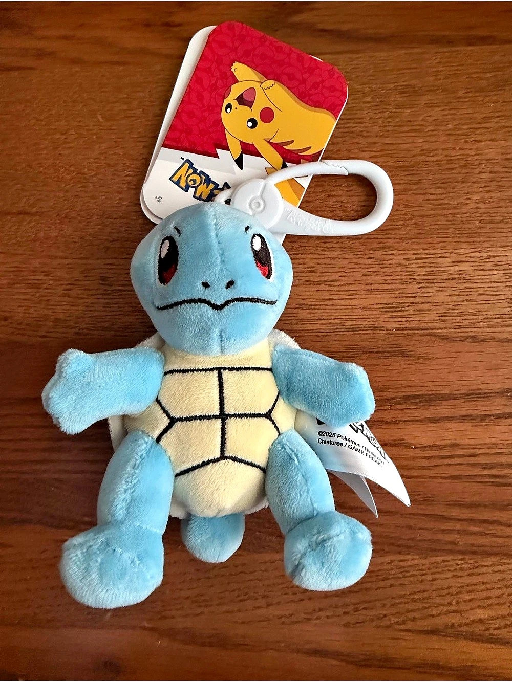 Pokémon Squirtle Clip-On Plush Blue & Yellow NWT Pokemon
